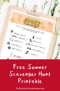 Summer Outdoor Scavenger Hunt with free printable