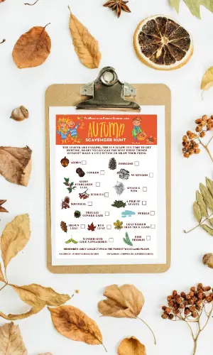 autumn scavenger hunt printable