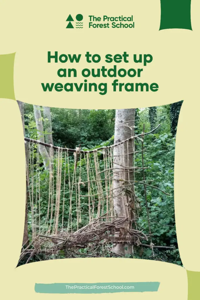 Weaving frame between two trees